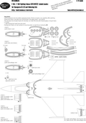 1:72 Mask F-16A/F-16C Fight.Falcon ADVANCED (HAS)