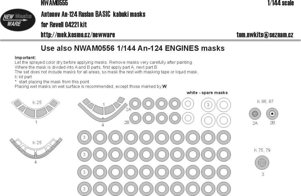 1:144 Mask An-124 Ruslan BASIC (REV 04221)