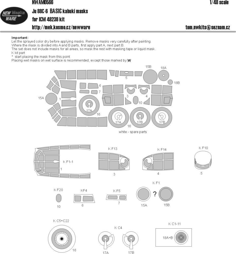 1:48 Mask Ju-88C-6 BASIC (ICM 48238)