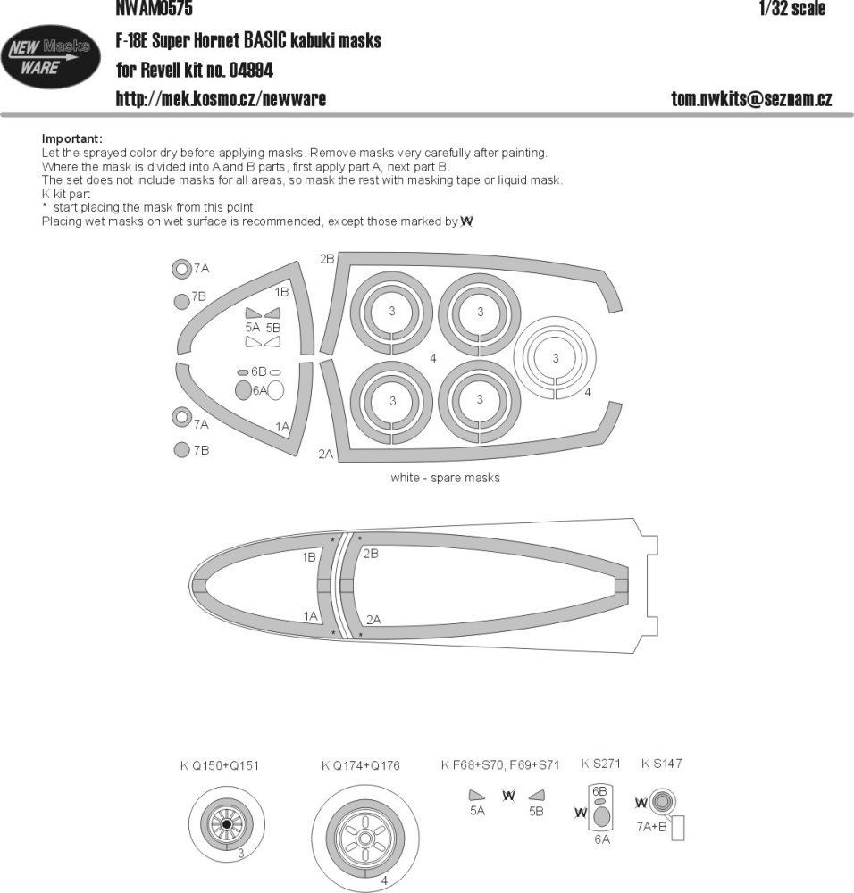1:32 Mask F-18E Super Hornet BASIC (REV 04994)