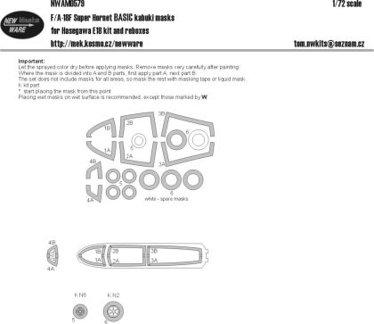1:72 Mask F/A-18F Super Hornet BASIC (HAS E18)