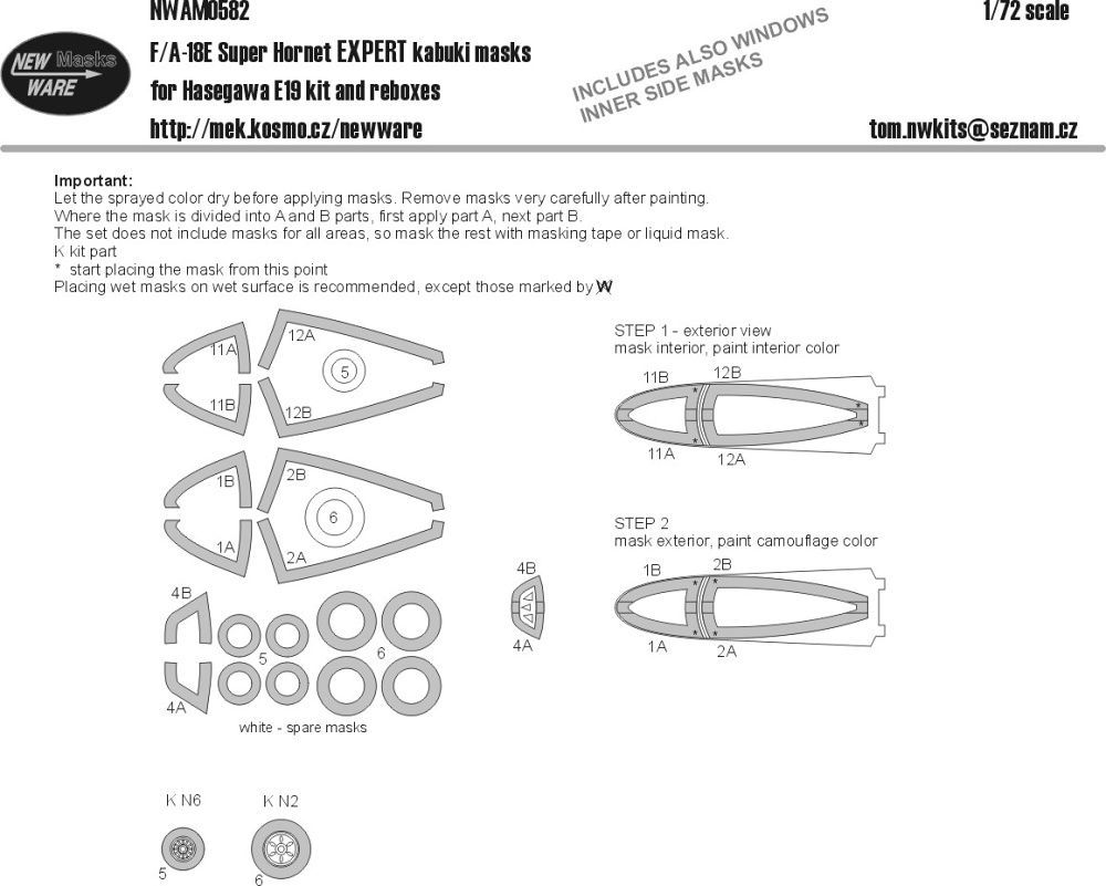 1:72 Mask F/A-18E Super Hornet EXPERT (HAS E19)