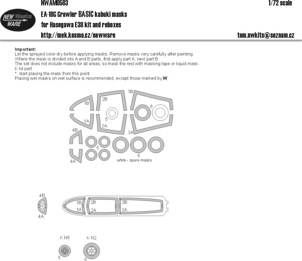 1:72 Mask EA-18G Growler BASIC (HAS E38)