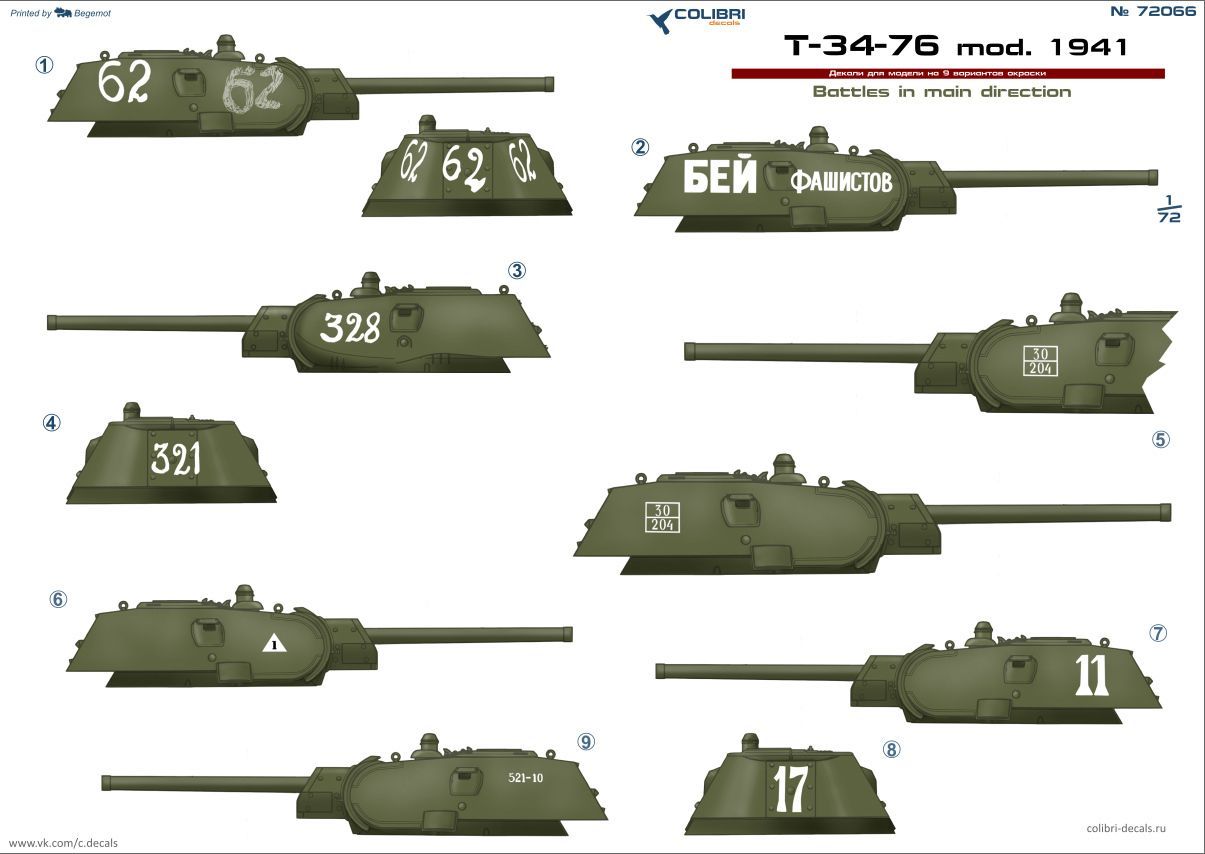 1:72 T-34-76 mod. 1941 Part I Battles in main direction