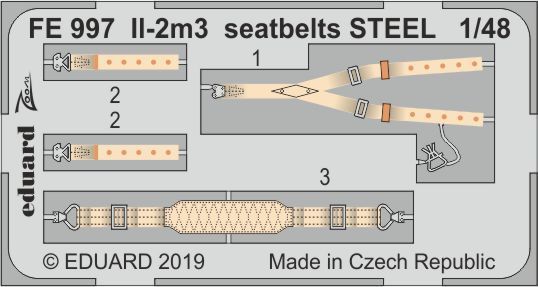 1:48 Ilyushin Il-2m3 seatbelts STEEL