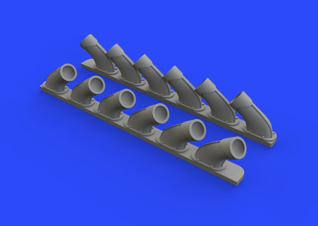 1:48 Supermarine Spitfire Mk.XIV exhaust stacks