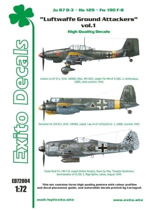 1:72 Luftwaffe Ground Attackers vol.1 - Ju 87 D-3, Hs 129, Fw 190F-8