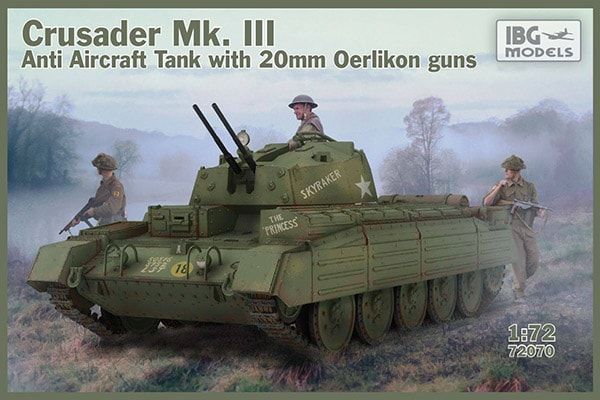 1:72 Anti Aircraft Tank with 20mm Oerlikon guns Crusader Mk. III