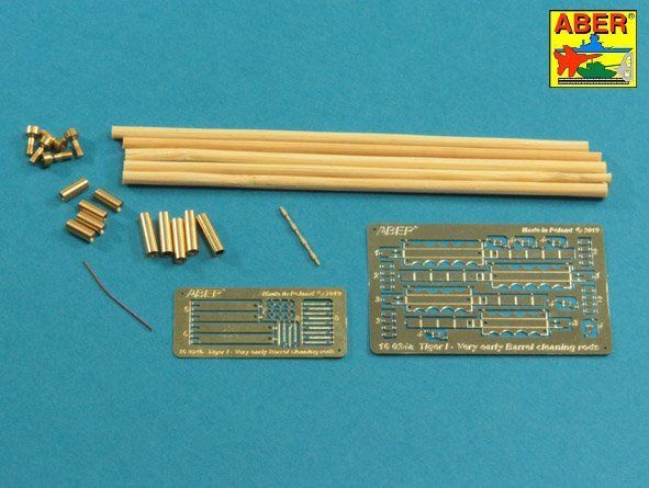 1:16 Barrel cleaning rods with brackets for Tiger I –very early model 1240mm