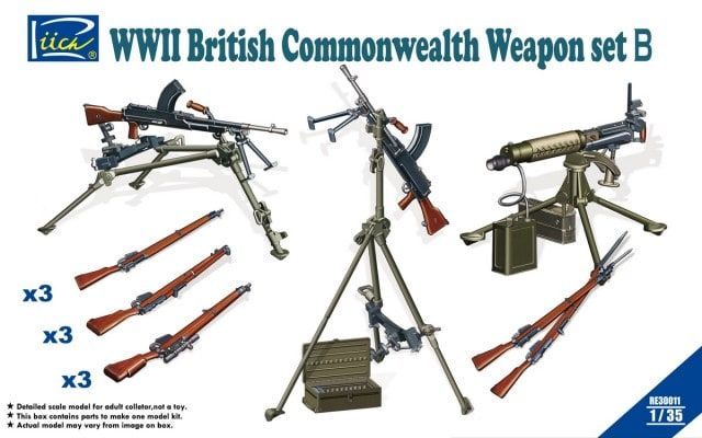 1:35 WW2 British & Commonwealth Weapon Set B