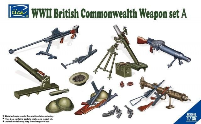 1:35 WW2 British & Commonwealth Weapon Set A