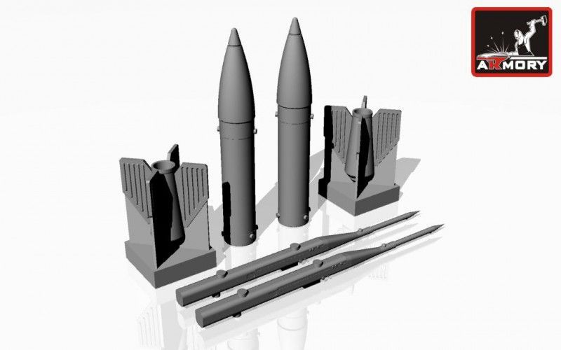 1:48 S-21 heavy unguided missiles w/ PU-12-40UD 