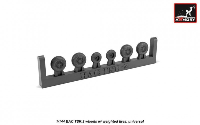 1:144 BAC TSR.2 wheels w/ weighted tires