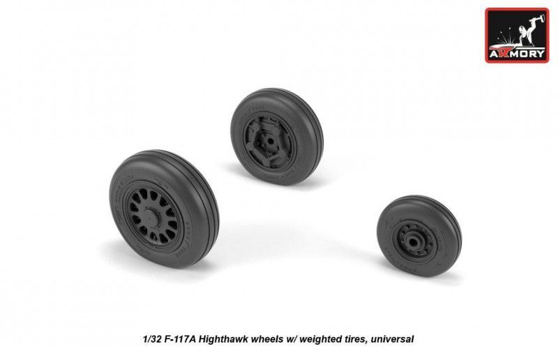 1:32 F-117A wheels w/ weighted tires