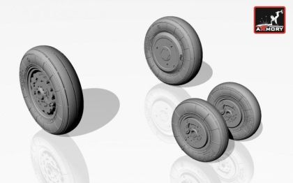 1:48 Sukhoj Su-7B/BM/BMK wheels (w/ optional early/late nose wheels)