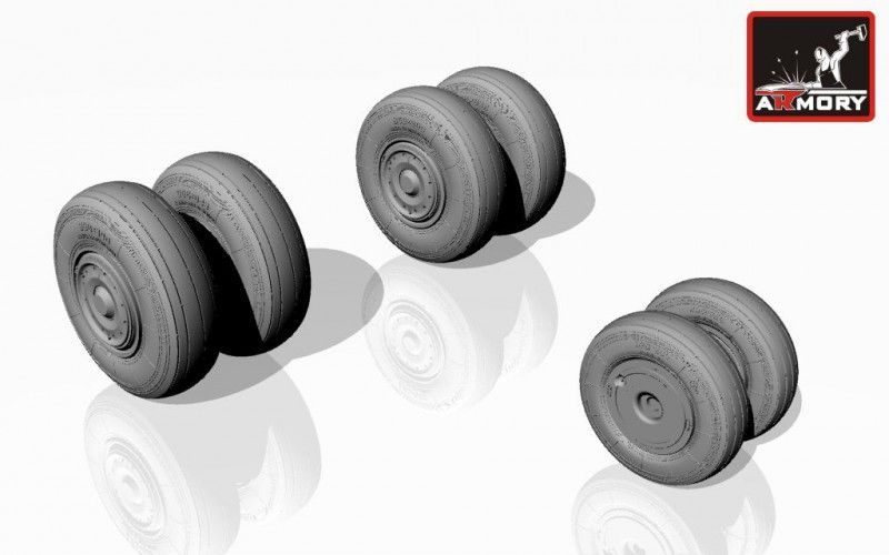 1:48 Sukhoj Su-24 Fencer wheels, late