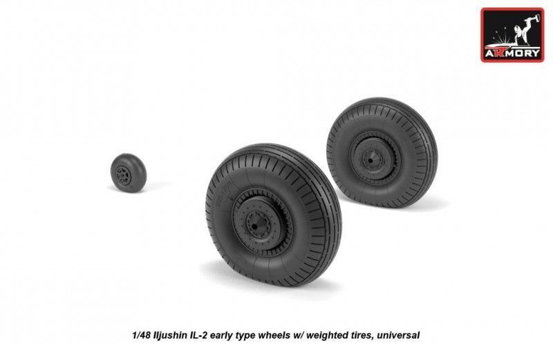 1:48 IL-2 early wheels w/ weighted tires