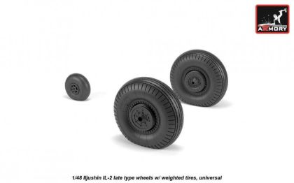 1:48 Iljushin IL-2 Bark late type wheels w/ weighted tires