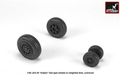 1:48 JAS-39 Gripen late wheels w/ weighted tires