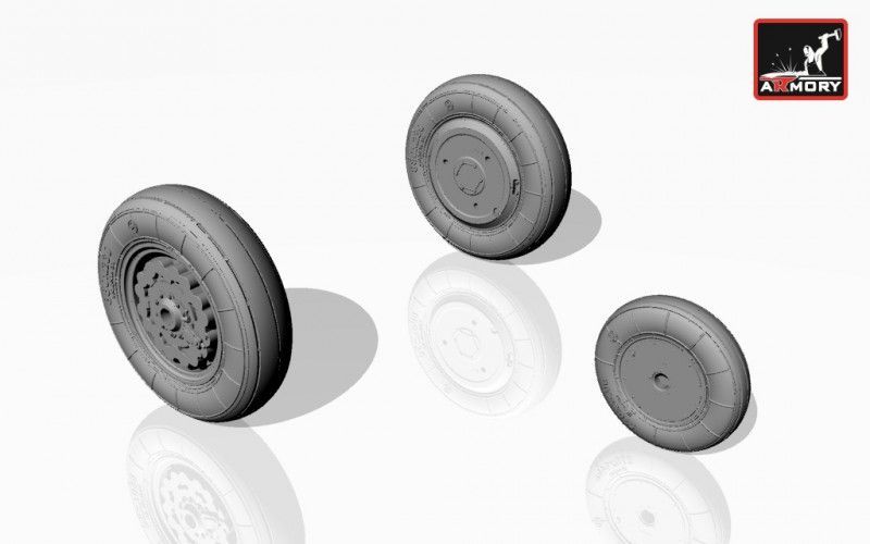 1:72 Sukhoj Su-7B Fitter wheels, early