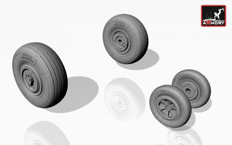 1:72 Mikoyan MiG-23,23P(early) Flogger wheels