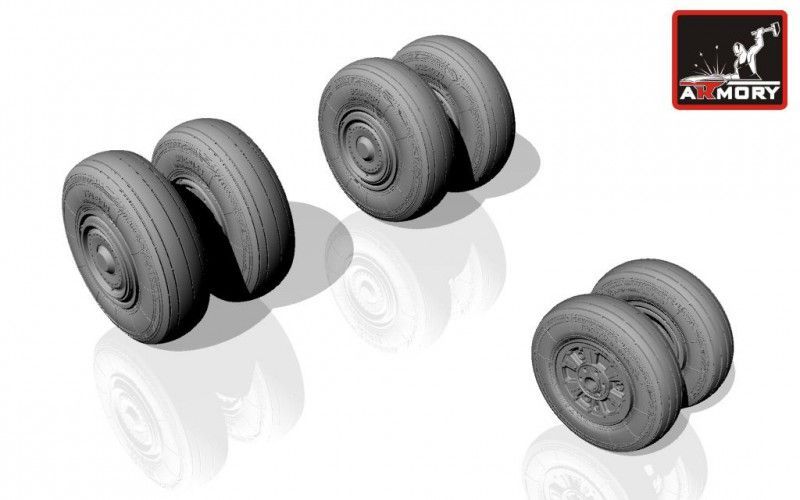 1:72 Sukhoj Su-24 Fencer wheels (early)
