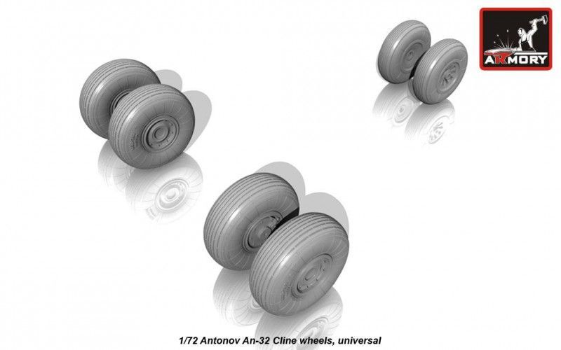 1:72 Antonov An-32 Cline weighted wheels, universal