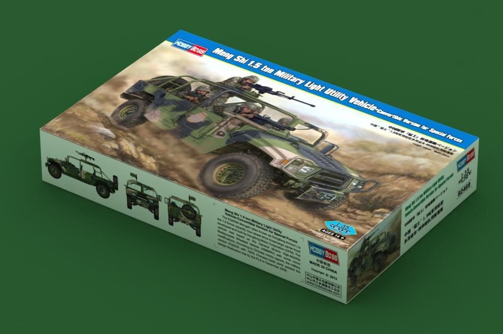 1:35 Dong Feng Meng Shi 1.5 ton Military Light Utility Vehicle - Convertible Version for Special Forces