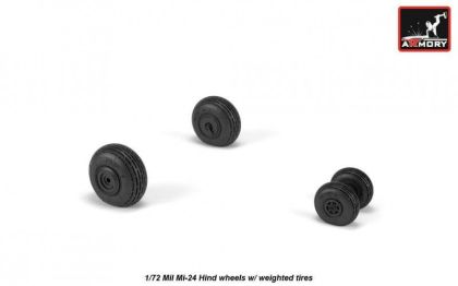 1:72 Mil Mi-24 Hind wheels w/ weighted tires
