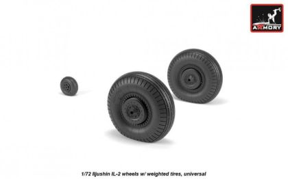 1:72 Iljushin IL-2 Bark early type wheels w/ weighted tires