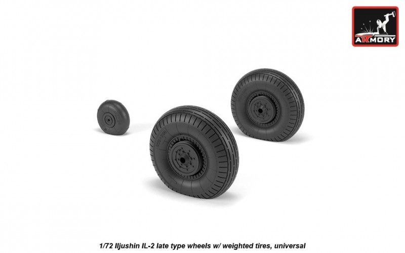 1/72 Iljushin IL-2 Bark late type wheels w/ weighted tires