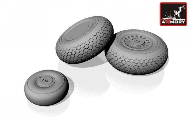 1:72 Douglas A-20C Boston wheels, mid