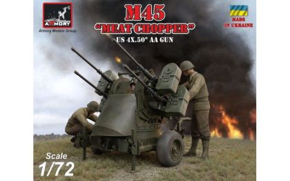 1:72 M45 Quadmount, US WWII 4x 12.7mm M2HB Turret on M20 trailer