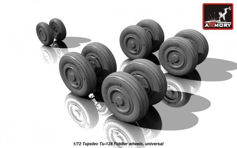 1:72 Tupolev Tu-128 Fiddler wheels, universal