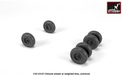 1:35 CH-47 Chinook wheels w/ weighted tires