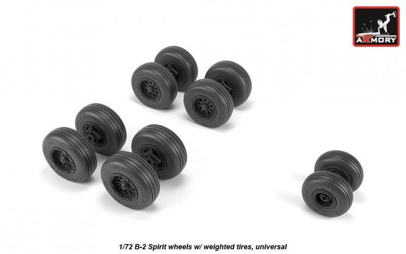1:72 B-2 Spirit wheels w/ weighted tires