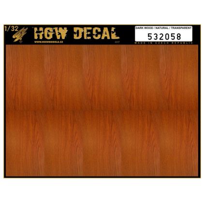 1:32 Tmavé Dřevo - Transparentní (BEZ MŘÍŽKY)