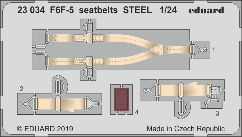 1:24 F6F-5 seatbelts STEEL
