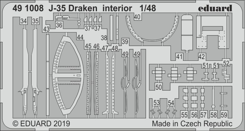 1:48 J-35 Draken interior