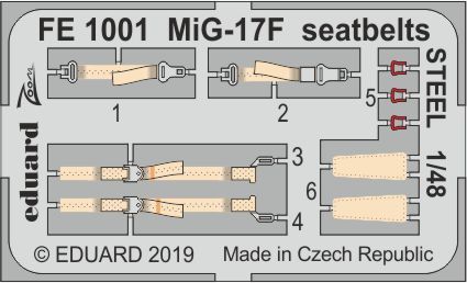 1:48 MiG-17F seatbelts STEEL