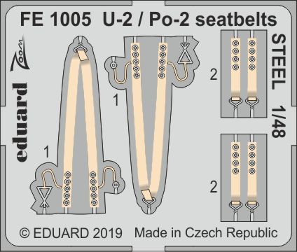 1:48 U-2 / Po-2 seatbelts STEEL 1/48