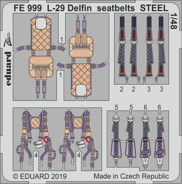1:48 L-29 Delfin seatbelts STEEL