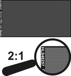 1:48 engraved plate-GERMAN GRILL type (total dimensions 100x50mm)