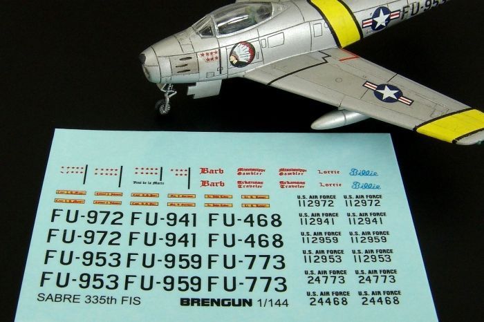 1:144 F-86F SABRE 335th FIS decal