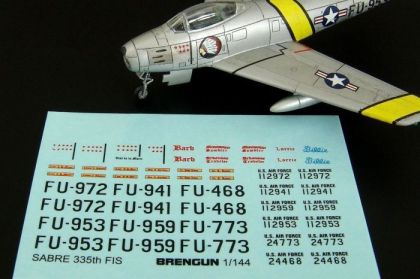 1:144 F-86F SABRE 335th FIS decal