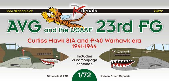 1:72 AVG/23rd FG (Curtiss Hawk 81A and P-40 Warhawk era 1941-44)
