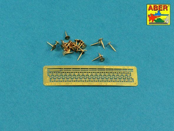 1:16 7,92 mm Amunition for German MG34 Machine Gun x 25 pcs.