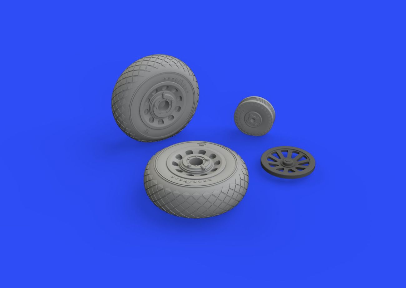 1:48 P-51D wheels diamond tread