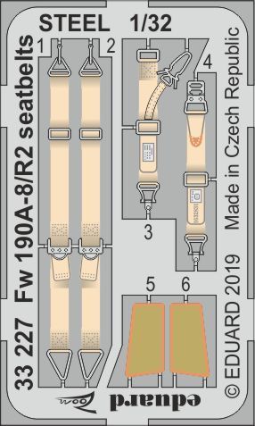 1:32 Fw 190A-8/R2 seatbelts STEEL