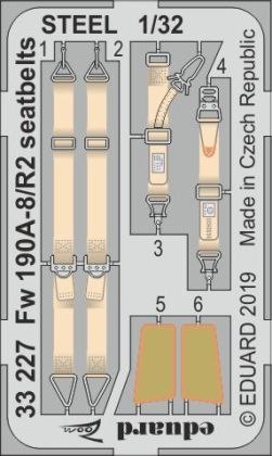 1:32 Fw 190A-8/R2 seatbelts STEEL